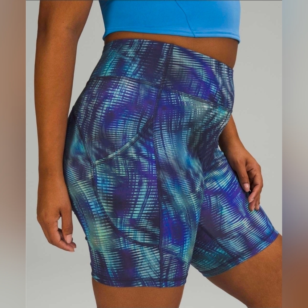Lululemon Invigorate High-Rise Short Shapeshifter Flux Blue Multi SIZE 18 PLUS